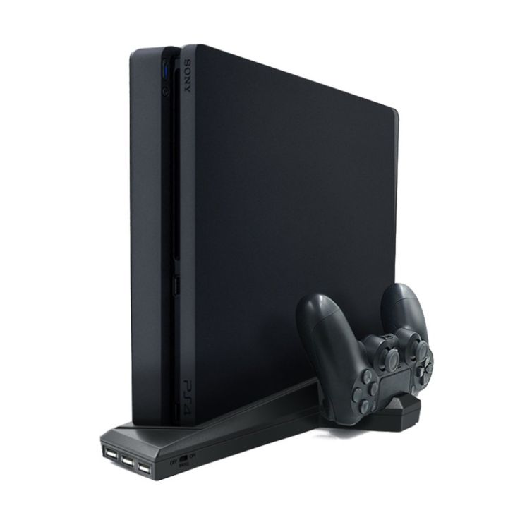 for PS4/PS4 Slim/ps4 Pro Vertical Stand with Cooling Fan Dual Controller  Charger Charging Station for SONY Playstation Cooler