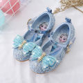 Girls' princess shoes spring fashion new baby soft-soled children's single shoes little girl Aisha crystal shoes leather shoes. 