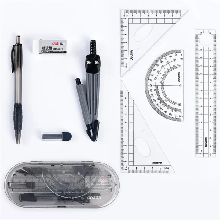 OIMG%208Pcs/Set%20Compasses%20Ruler%20Brands%20Math%20Set%20Geometric%20Drafting%20Tool%20Ruler%20Drawing%20Suit%20-%20Image%203