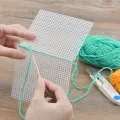 30 Pieces Plastic Mesh Canvas Sheets for Embroidery, Acrylic Yarn Crafting, Knit and Crochet Projects (10.6 x 10.6cm). 