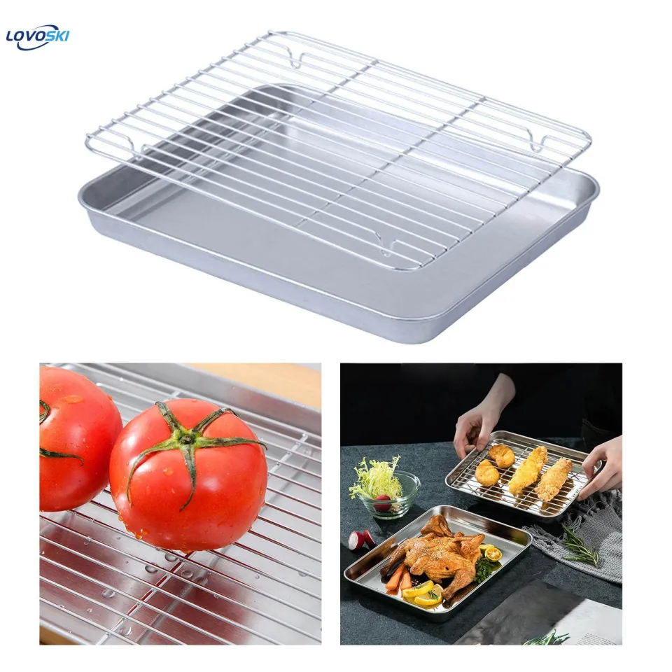 Sheet Pan Wire Oven Rack Walmart Stainless Steel Baking Sheet With