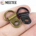 10/30/50Sets Meetee 9*14mm Metal Copper D Ring Buckle Carabiner Installation Nail Shoes Strap Hook Bag Accessory Leather Craft. 