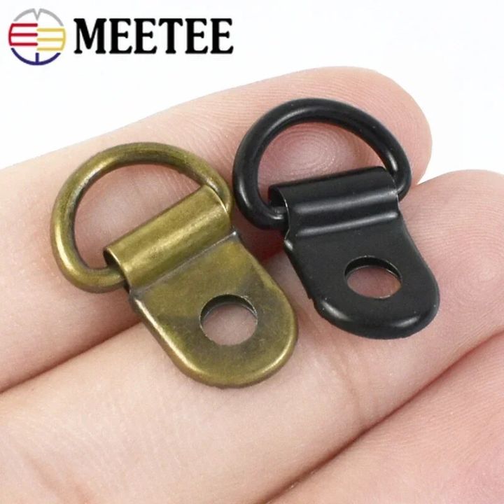 10/30/50Sets%20Meetee%209*14mm%20Metal%20Copper%20D%20Ring%20Buckle%20Carabiner%20Installation%20Nail%20Shoes%20Strap%20Hook%20Bag%20Accessory%20Leather%20Craft%20-%20Image%205