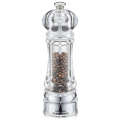 7" Acrylic Pepper Mill, Salt and Pepper Grinder with Ceramic Grinding Mechanism. 