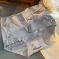 High-End Satin Nude Feel Seamless Underwear Ladies' Hip Lifting Mid-Waist Silk Crotch New Spring and Summer Lace Briefs. 