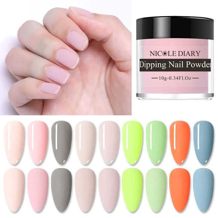 NICOLE%20DIARY%20Color%20Dipping%20Nail%20Powder%20Natural%20Dry%20No%20Lamp%20Cure%20Art%20Decoration%20Pigment%20Dust%20Gel%20Glitter%20French%20Acrylic%20Nail%20DIY%20-%20Image%202
