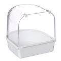 Pet Bird Parrot Transparent Bathing Tub Bathtub Shower Box Hanging Cage Decor. 