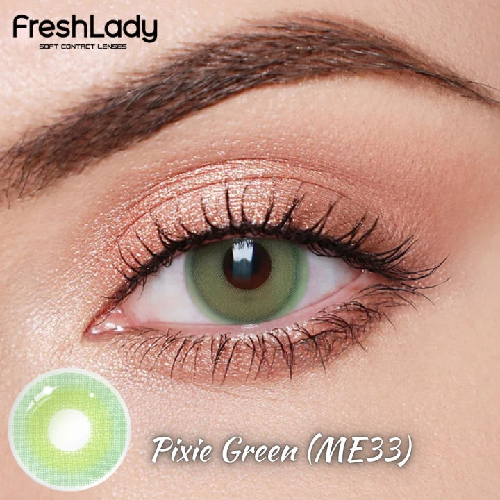 Freshlady Pixie Green Contact Lens with kit box(Lens case) K105