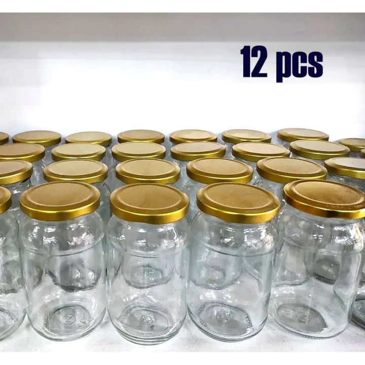 4/6/12%20Pcs%20500ml%20Glass%20Jars%20%E2%80%93%20Full%20Airtight%20Kitchen%20Storage%20Containers%20with%20Stylish%20Gold%20Cap%20-%20Image%203