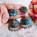Trendsetter - Fashion Innovator - Highly Durable - Traditional Anameld Lightweight Oxidized Jhumka Earrings for Women.