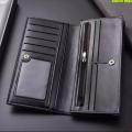 Black High Quality Stylish Leather Long Wallet For Men - Wallet For Men - Wallet.