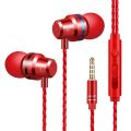 One piece dropshipping 2020 New in-Ear Headset Metal Extra Bass Headphones Mobile Phone Computer Universal Headset with Microphone.