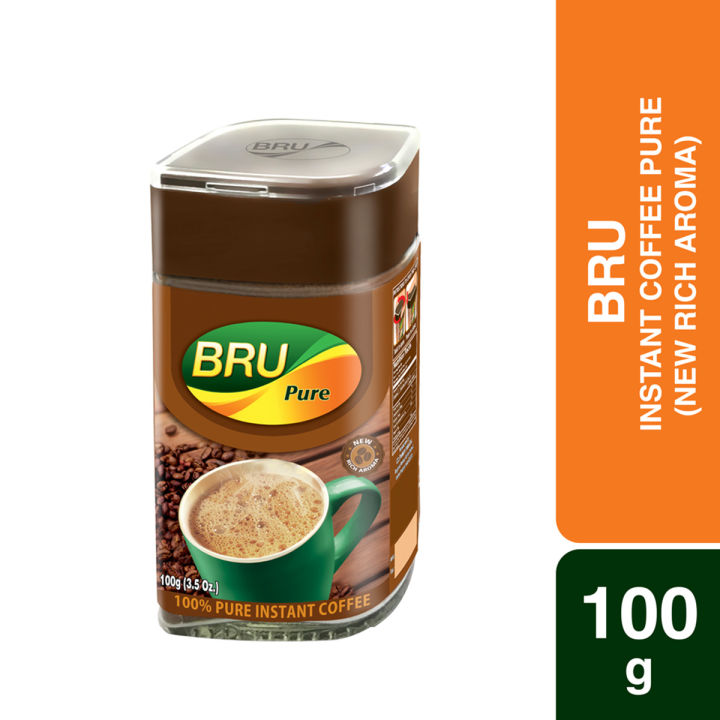 Bru Instant Coffee Pure (New Rich Aroma) 100gm