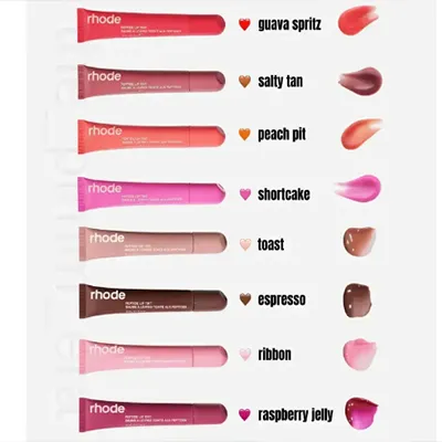 Rhode%20by%20Hailey%20Bieber%20peptide%20lip%20tint%20Raspberry%20jelly,%20Shortcake,%20Ribbon,%20Espresso,%20Salty%20Tan%20and%20Toast%20-%20Image%205