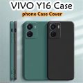 Original For VIVO Y16 Silicone Full Cover Case Solid Color Phone Case Cover.