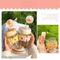 Glass Cup High Beauty Water Cup Household Milk Cup Portable Double Drink Office Cup. 