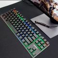 ZUOYA Gaming Mechanical Keyboard Game Anti-ghosting RGB Mix Backlit Blue Switch 87key teclado mecanico For Game Laptop PC. 