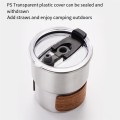 Outdoor Anti-Scalding Camping Cup High-Temperature Coffee Cup Black.