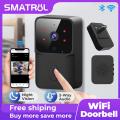 SMATRUL Tuya Smart Wifi Wireless Doorbell with Camera Outdoor High-Definition Anti-Theft Door Bell Home Monitor Door Phone Voice 150Meters. 