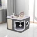 Pet Cat House Sisal Cat Mansion Storage Kitty Cave Bed Cat Houses for. 