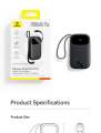 Baseus EnerFill FC31 QPow 3 20000mah 45W Power Bank Baseus 45W 20000mAh Power bank Qpow 3 Ultra Enerfill FC21 For Iphone 17 Pro Max Samsung Google Pixel with Detachable Type-c to Lightning Cable - Image 1 Baseus 45W 20000mAh Power bank Qpow 3 Ultra Enerf.