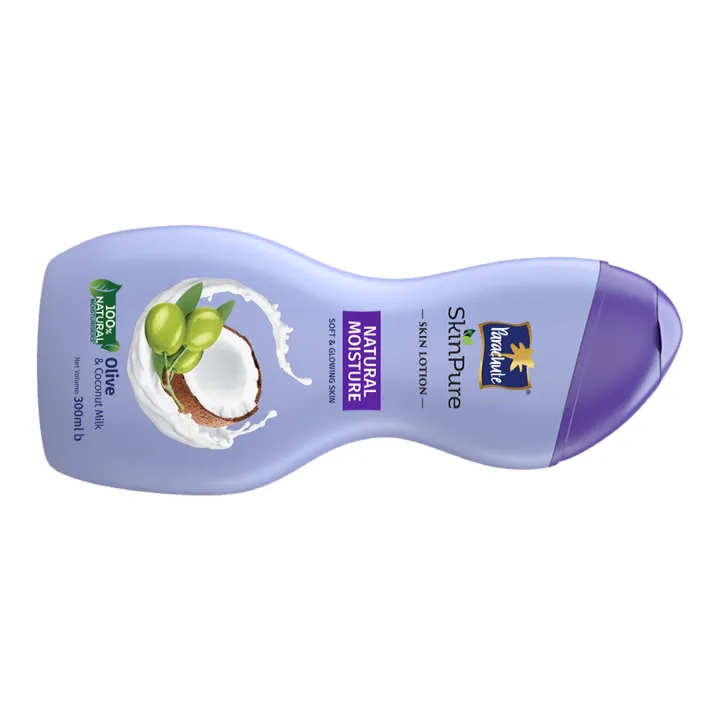 Parachute%20SkinPure%20Natural%20Moisture%20Body%20Lotion%20with%20Olive%20&%20Coconut%20Milk%7CFor%20Soft,%20Glowing,%20Nourished%20Skin%7C%20100%25%20Natural%20Moisturizers%7C%20All%20Skin%20Types%7C%20300%20ml%20-%20Image%205