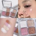Four Color Glitter Highlighter Powder Palette Diamond High Gloss Shiny High Light Bronzers Face Body Brightening Makeup Cosmetic. 