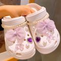 Crocx Jibbitz New Fashion DIY Bow Tie Crocx Pearl Chain Ornament Bear Shoes Buckle Croc. 