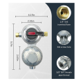 2-Stage Automatic Changeover LP Propane Gas Regulator, 1/4 Inch SAE Inverted Flare for Camper Trailer Car.