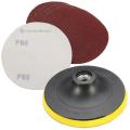 Grit Sandpapers 4 inch Sanding Disk with 5 pcs with backing pads - Simple to Use.