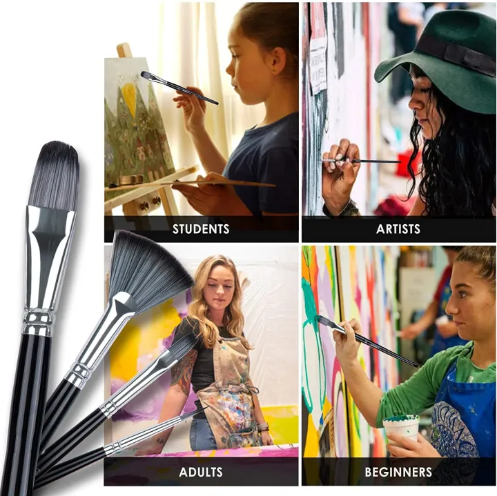 Giorgius%2019%20Pcs%20Artist%20Paint%20Brush%20Set%20with%20Zipper%20Carrying%20Case%20Mixing%20Scarper,%20Sponge%20and%20Pencil%20for%20Acrylic,%20Oil,%20Watercolor%20and%20Gouache%20Painting%20-%20Image%202