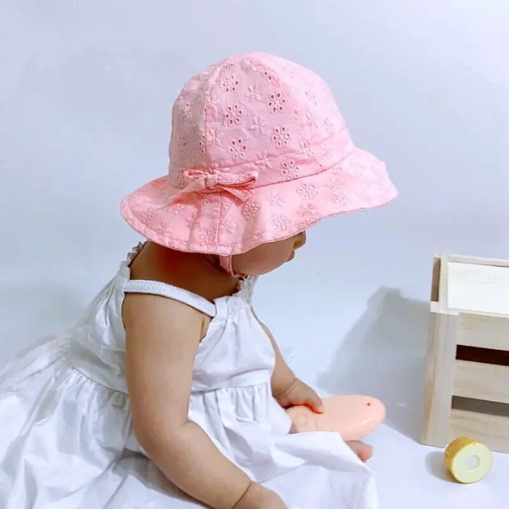 New%20Summer%20Breathable%20Baby%20Sun%20Hat%20Cute%20Flower%20Baby%20Girl%20Beach%20Hat%20Outdoor%20Kids%20Children%20Bucket%20Cap%20Hollow%20Infant%20Baby%20Caps%20-%20Image%202