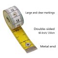 150cm/60in Germany Quality Soft Tape Measure Tailor's Tape with Snap Fasteners Body Measuring Ruler Needlework Sewing Tool.