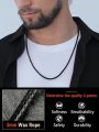 Black Korea Cord Chain String Necklace.