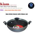 Kiam Non-Stick Karai with Glass Lid [ 22cm 24cm 26cm 28cm 30cm ]. 