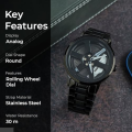 Skmei 1787 Rotation Wheel Creative Fashion Men Stainless Steel Watch Watch By Altasawuq - -Watch ( Replicate ).