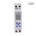 SINOTIMER TM610 Programmable Timer Switch LCD Display 18mm Single Module Din Rail 220V External Trigger Switch.