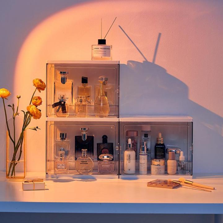 Multifunctional%20Transparent%20Cosmetics%20Storage%20Box%20Perfume%20Display%20Cabinet%20Dresser%20Desktop%20Dustproof%20Acrylic%20Makeup%20Organizer%20-%20Image%202