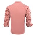 Hi-Tie Silk Mens Shirts Mandarin Collar Long Sleeve Jacket Shirt Soft Elegant Light Male Blouse Pink Green Yellow Black White. 