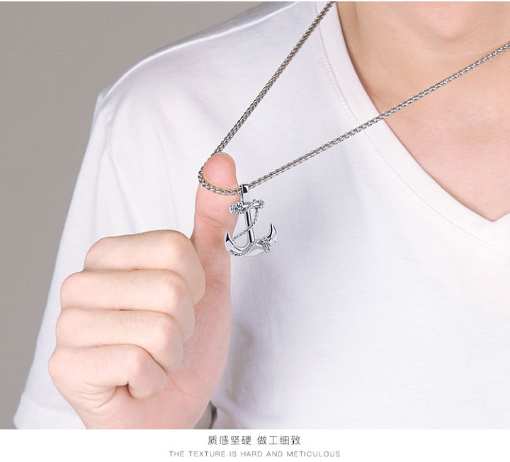 Classic%20Anchor%20Necklaces%20Pendant%20Chain%20for%20Man%20Fashion%20Jewelry%20Black%20%20Stainless%20Steel%20Chains%20-%20Image%205