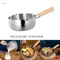 Stainless Steel Saucepan Multifunctional Milk Noodles Pasta Pot Sauce Pan for Restaurant Indoor 18cm. 