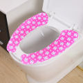 Washable Bathroom Adhesive Cloth Toilet Seat Pad. 