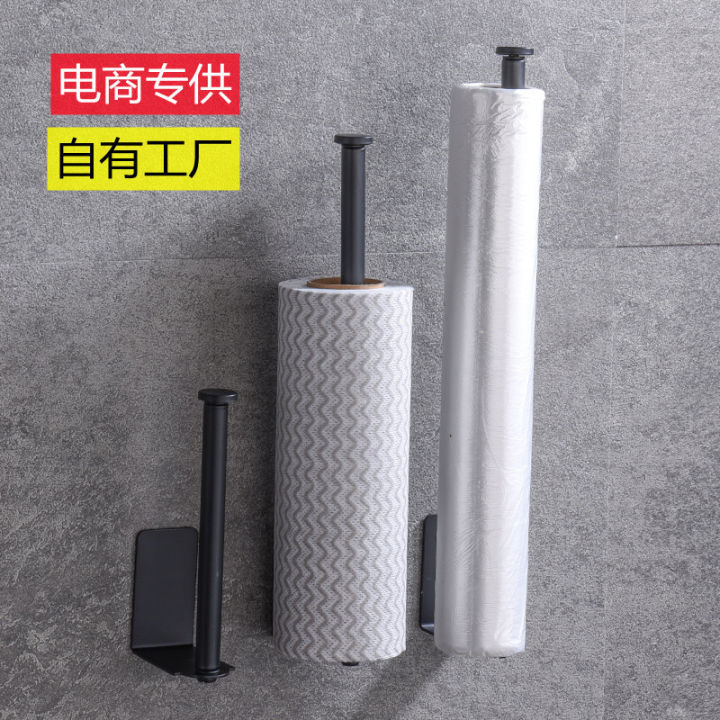 Kitchen%20paper%20towel%20holder,%20non-perforated%20stainless%20steel%20shelf,%20lazy%20rag,%20plastic%20wrap%20storage%20rack,%20bathroom%20paper%20tube%20rack%20-%20Image%203