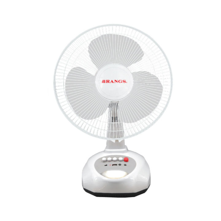 RANGS 12Inch Solar Rechargeable Fan & LED Light