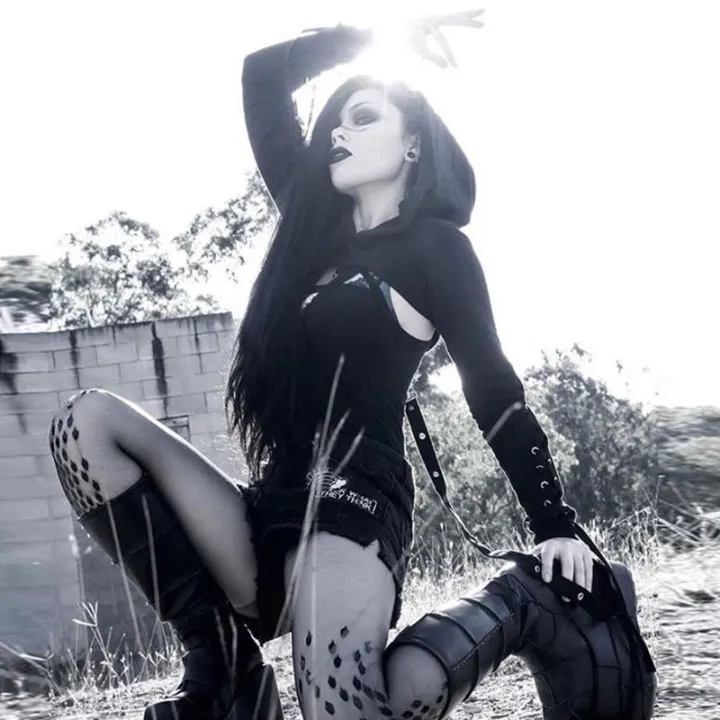 Women's%20Black%20Crop%20Top%20Short%20Hoodie%20Ladies%20Gothic%20Punk%20Halter%20Mesh%20Hooded%20Sweatshirt%20Coat%20Halloween%20Cosplay%20Tops%20-%20Image%203
