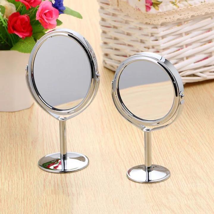 Magnification Makeup Mirror 360 Rotating Professional Desktop Cosmetic Metal Mirror Double Sided Magnifier Swivel Desktop Makeup
