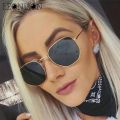 LeonLion 2021 Polygonal Sunglasses Women Glasses Lady Luxury Retro Metal Sun Glasses Vintage Mirror Oculos De Sol Feminino UV400.