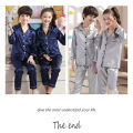 Ecocc【COD】Boys Girl Silk Satin Pajamas Set For Baby Kids Long Sleeve Sleepwear Nightwear Homewear. 