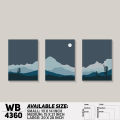 Landscape & Horizon Design (Set of 3) Wall Canvas Wall Decoration Poster For Wall - WB4360 - Stickyfy - Minimalistic Sophistication. 