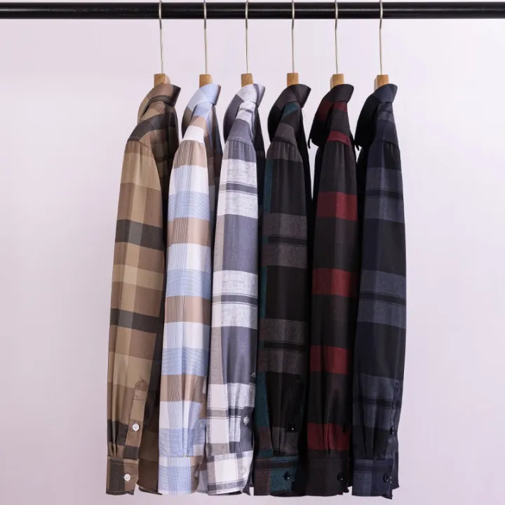 Plaid%20Shirts%20For%20Men%E2%80%98s%20Long%20Sleeve%20Luxury%20Fashion%20Clothing%20Easy%20Care%20Soft%20Business%20Casual%20Print%20Thin%20Smart%20Camisa%20Formal%20Shirt%20-%20Image%204